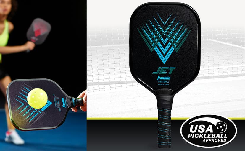 Franklin Sports Pickleball Paddle - Titus + Jet Aluminum Plated Paddles - USA Pickleball (USAPA) Approved Paddle