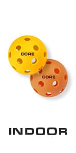 CORE Pickleball Balls for Professionals and All Levels of Play - Set of 4-50 Balls with 40 Holes - Durable & Seamless Design - Premium Outdoor Pickleball Balls, Polypropylene - USA Pickleball Approved