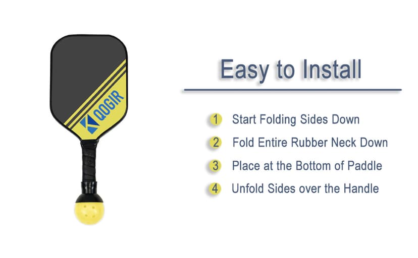 QOGIR Pickleball Ball Retriever: Easy Pick Up Without Bending Over, Fits Any Paddle