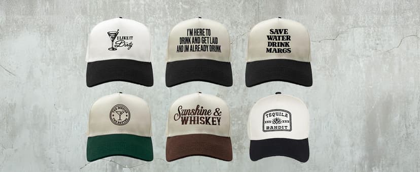 Funky Junque Vintage Canvas Snapback Hat - Adjustable 2 Tone Cap for Men Women - Put It On My, Cowboy, Girl Dad, Funny