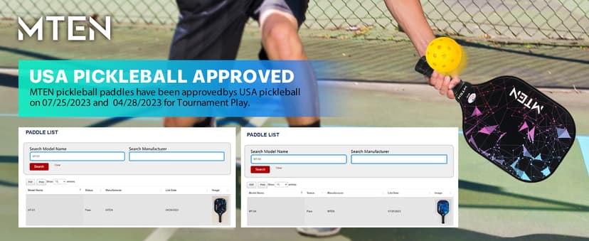 Pickleball Paddles, USAPA Approved Fiberglass Surface Pickleball Set with Pickleball Rackets, Pickleball Paddles Set for Men Women