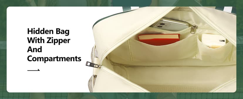 Newluck Pickleball Tote Sling Bag for Women/Men/Boy/Girl,Large Capacity,Adjustable Shoulder Strap with Fence Hook Accessories