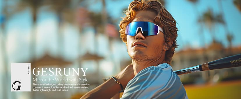 Polarized Sport Sunglasses for Men and Women, Lightweight TR90 Sun Glasses with UV Protection for Cycling Running