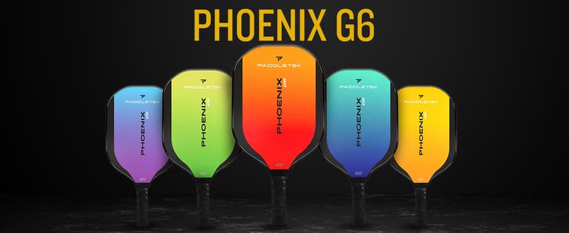 Paddletek Phoenix G6 Pickleball Paddle | Professional Pickleball Paddles with Honeycomb Core, Polycarbonate Surface, Graphite PolyCore & High Tack Performance Grip | USAPA Approved