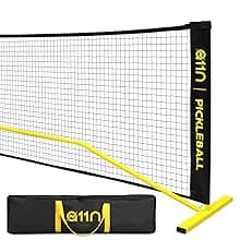 A11N SPORTS Portable Pickleball Net System, Regulation Size with Metal Frame and PE Net, Includes Carrying Bag