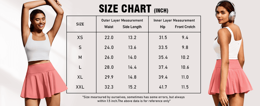 PINSPARK Womens Tennis Skirt Pleated Athletic Skirts with Pockets Shorts High Waisted Golf Skort for Workout Pickleball