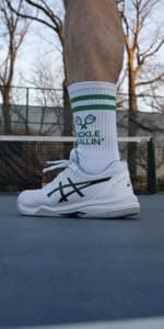Performance Pickleball Crew Socks, Great Gift For Pickleball Lovers, Mens and Womens, One Size 8-13