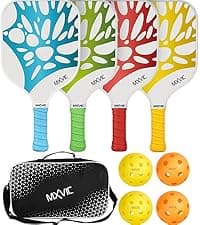 Pickleball-Paddles-Set of 4 or 2 Rackets by JoncAye, USAPA Approved Pickle-Ball Equipment with Balls, Bag, Accessories, Fiberglass Graphite Pickleball Racquet Set for Men, Women, Kids, Adults