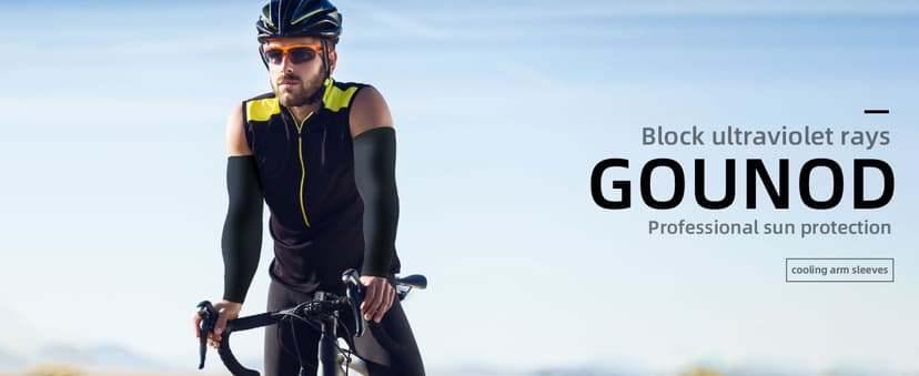 GOUNOD Sun Protection Cooling Compression Arm Sleeves For Men - Gardening Outdoors Sports Workouts volleyball arm sleeves