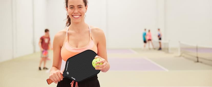 Pickleball Paddle - 3K Raw Carbon Fiber Surface (CFS) + Carbon Abrasion Surface (CAS) with High Grit & Spin, Sure-Grip Elongated Handle, Pickle Ball Paddle with 16mm Polypropylene Honeycomb Core
