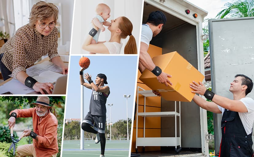 HiRui 2 PACK Wrist Compression Strap and Wrist Brace Sport Wrist Support for Fitness, Weightlifting, Tendonitis, Carpal Tunnel Arthritis, Pain Relief-Wear Anywhere-Unisex,Adjustable