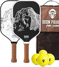 Carbon Graphite Pickleball Paddles - Lightweight Pickleball Rackets | Honeycomb Composite Core Improves Pickle Ball Placement and Increases Power | Durable Unibody Construction