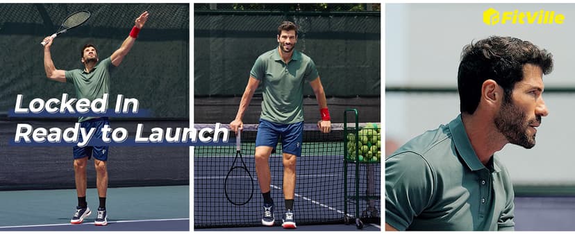 FitVille Wide Tennis Shoes for Men Pickleball Shoes Lightweight Breathable All Court Athletic Shoes with Arch Support & Wide Toe Box