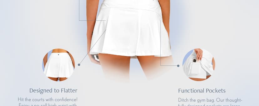 Stelle Women Tennis Skirt Golf Skorts Athletic High Waisted with Pockets Inner Shorts Sport Workout Pleated Pickleball