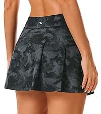 Stelle Women's Tennis Golf Skirts High Waisted with Pockets Inner Shorts for Athletic Skorts Sports Running Pickleball