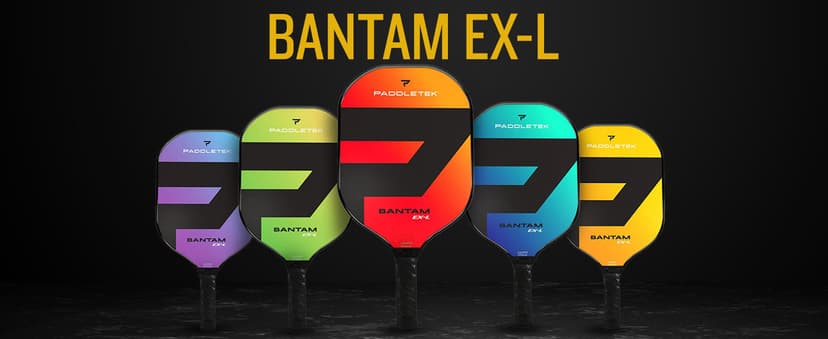 Paddletek Bantam EX-L Pickleball Paddle | Professional Pickleball Paddles with Honeycomb Core, Polycarbonate Surface, Bantom PolyCore & High Tack Performance Grip | USAPA Approved