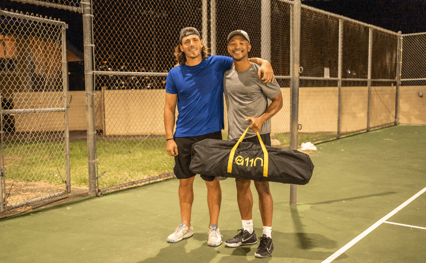 A11N SPORTS Portable Pickleball Net System, Regulation Size with Metal Frame and PE Net, Includes Carrying Bag