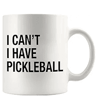 Panvola Queen of the Pickleball Court Pickleball Gifts for Women Ceramic Mug Gifts for Pickleball Lovers Coffee Cup 11 oz White Novelty Drinkware