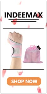 INDEEMAX Copper Wrist Compression Sleeve 1 Pair, Comfortable Hand Brace Support for Arthritis, Tendonitis, Sprains, Workout, Carpal Tunnel - Left & Right - Women and Men