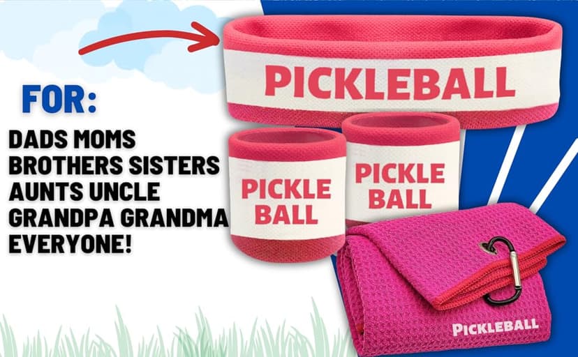 Pickle Ball Sweatbands Headband Pickleball Players Lovers Gifts for Men Women Accessories Boys and Girls Teens