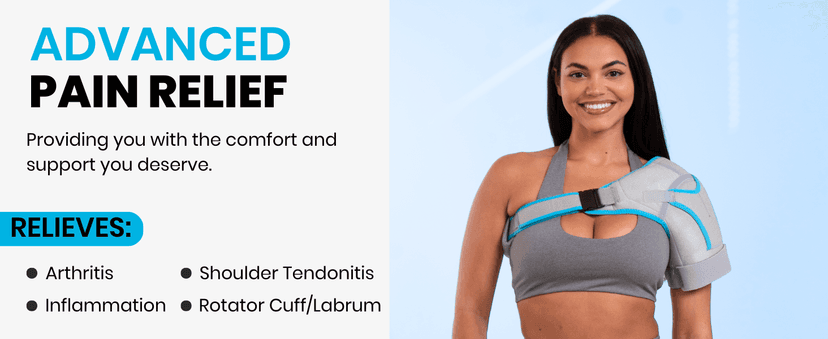 Arctic Flex Shoulder Ice Pack Brace - Cold Reusable Cool Gel Wrap, Hot Therapy - Immobilizer Compression Stability Support for Tendonitis, Dislocated Joint, Left and Right Rotator Cuff Arm Pain Relief