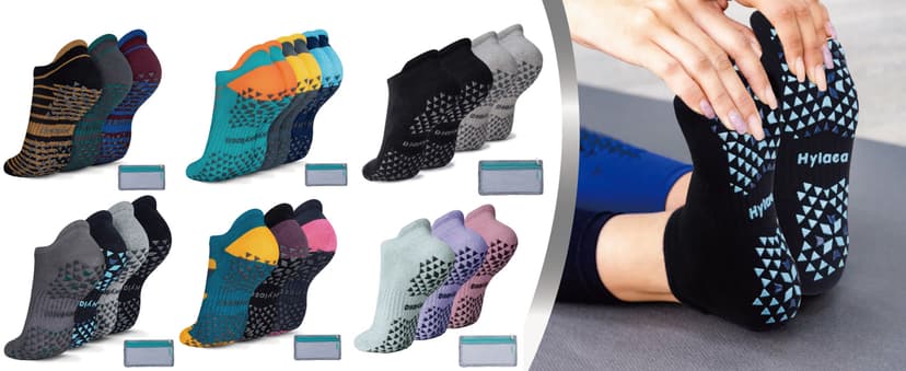 Hylaea No Show Running Athletic Anti-Blister Wicking Coolmax Socks, Seamless Anti-odor