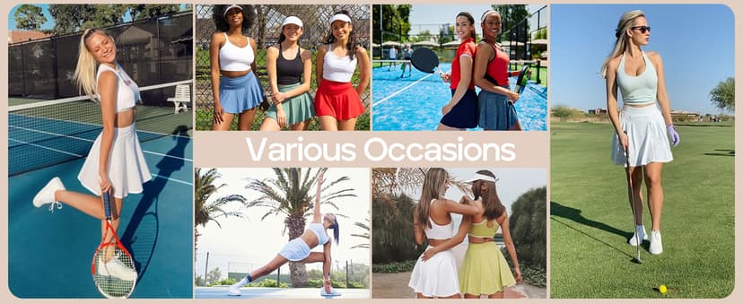 Ewedoos Tennis Skirt Womens Skorts with Pockets Shorts Tennis Skirts for Women Athletic Golf Running Pickleball