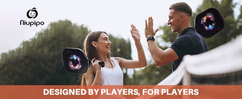 niupipo Pickleball Paddles Set of 2/4/1, USAPA Approved Graphite Carbon Fiber Pickleball Rackets, Polypropylene Honeycomb Core, Cushion 4.72In Grip, Bag/Cover, Pickle Ball Paddle Set for Men Women