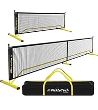 4.0 Slim Version 2in1 Portable Pickleball Nets Outdoor Game, 22ft 11ft Pickleball Net-USAPA Regulation Size-Half Court Pickle Ball Net System with Carrying Bag for Driveway