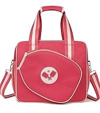 Newluck Pickleball Tote Sling Bag for Women/Men/Boy/Girl,Large Capacity,Adjustable Shoulder Strap with Fence Hook Accessories