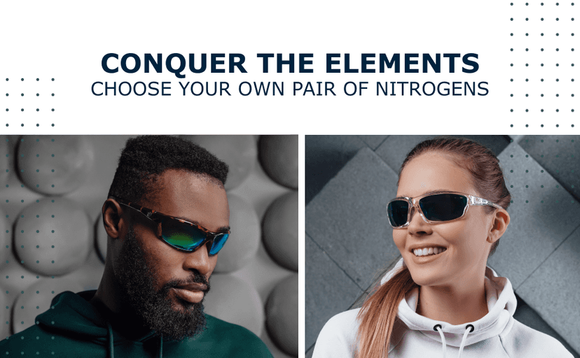 Nitrogen Polarized Wrap Around Sport Sunglasses for Men Women UV400 Protection Sun Glasses