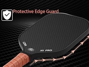 Pickleball Paddle, USA Pickleball Approved, 3K Raw Carbon Fiber Surface (CFS) High Grit & Spin, with 16MM Polypropylene Honeycomb Core, Ideal for Novice and Professional Players