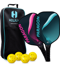 Helium Versus Pickleball Set - Pickleball Paddles with Honeycomb Core, Graphite Strike Face, and Premium Comfort Grip – 4 Balls and Convenient Sports Bag Included (Set of 2 or Set of 4 Paddles)
