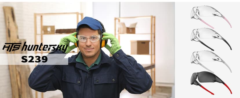 ANSI Z87.1 Anti-Fog Wrap-Around Clear Safety Glasses, Pickleball lab chemistry goggles with Scratch Resistant