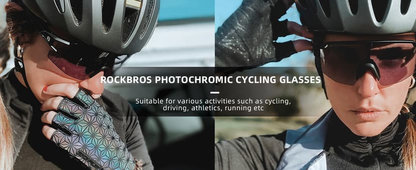 ROCKBROS Photochromic Sports Sunglasses for Men Women Cycling UV Protection