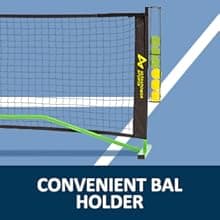 Pickleball Net Portable Outdoor Pickleball Net for Driveway 22ft Portable Pickle Ball Net Set with 4 Pickle Balls, Ball Holder, Lines Court Markers, Carrying Bag, 22ft Outdoor Pickle Ball Set with Net