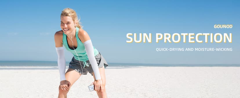 GOUNOD Sun Protection Cooling Compression Arm Sleeves For Men - Gardening Outdoors Sports Workouts volleyball arm sleeves