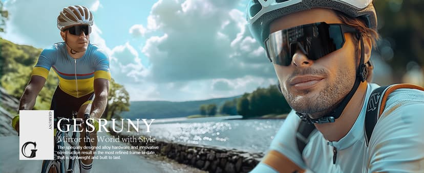 Polarized Sport Sunglasses for Men and Women, Lightweight TR90 Sun Glasses with UV Protection for Cycling Running