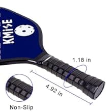 Kmise Pickleball Paddles Set of 4, 7.8oz Lightweight 9-ply Premium Wood Pickleball Racquet with 6 Indoor Outdoor Balls and Bag, Ergonomic Cushion Grip Pickleball Paddles Gifts for Men Women