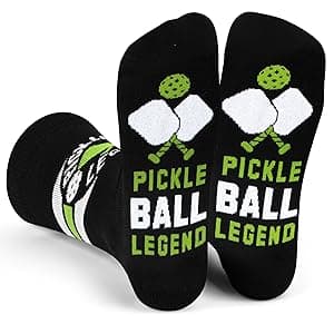 Lavley Funny Pickleball Socks for Adults - Crew Length, One Size Fits Most