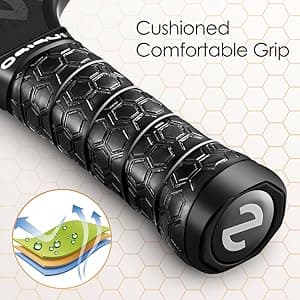 niupipo Pickleball Paddles Set of 2/4/1, USAPA Approved Graphite Carbon Fiber Pickleball Rackets, Polypropylene Honeycomb Core, Cushion 4.72In Grip, Bag/Cover, Pickle Ball Paddle Set for Men Women