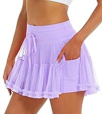 Stelle Women Tennis Skirt Golf Skorts Athletic High Waisted with Pockets Inner Shorts Sport Workout Pleated Pickleball