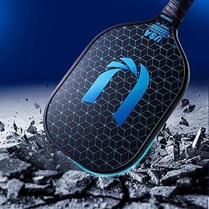 Pickleball Paddles, Graphite Pickleball Paddles Set of 2【Textured High Grit & Spin】【Thermoformed】 USAPA Approved Lightweight Non-Slip Contour Grip Pickleball Rackets Incl. 4 Outdoor Balls & Carry Bag