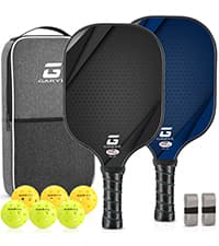 GARYE Pickleball Paddles Set, Carbon Fiber Pickle Ball Paddle, USAPA Approved Lightweight Rackets for Adults and Teenagers, Includes 6 Balls, 1 Bag, and 4 Grip Tapes.