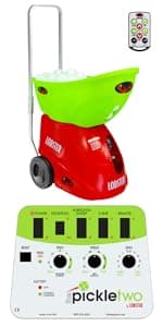 Pickleball Machine – Full-Featured – Adjustable Topspin, Backspin, & Lobs, Random Oscillation, Ball Speed (20-60MPH), Lightweight & Portable, Holds 125 Balls, with Multi-Function Remote