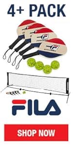 FILA Accessories Pickleball Paddles Set of 2 - Includes 2 Pickleball Rackets, 2 Outdoor Pickleball Balls, Pickleball Racket Game Equipment Mesh Bag