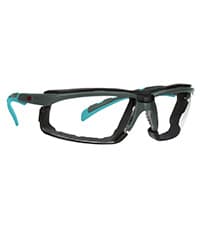 3M Safety Glasses Solus 1000 Series ANSI Z87 Scotchgard Anti-Fog Clear Lens Low Profile Blue/Black Frame