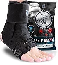 Zenith Ankle Brace, Lace Up Adjustable Support – for Running, Basketball, Injury Recovery, Sprain! Ankle Wrap for Men, Women, and Children