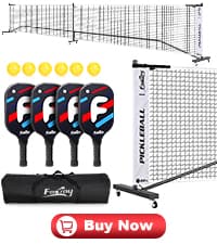 Pickleball Net with Wheels, Portable 2-in-1 Pickle Ball Net with Ball Collector,22FT Regulation Size & 11FT Half Court Size, Carry Bag, Steady Metal Frame for Outdoor Indoor Driveway