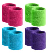 BEACE Sweatbands Sports Wristband for Men & Women - Moisture Wicking Athletic Cotton Terry Cloth Sweatband for Tennis, Basketball, Running, Gym, Working Out